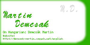 martin demcsak business card