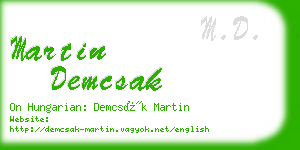 martin demcsak business card